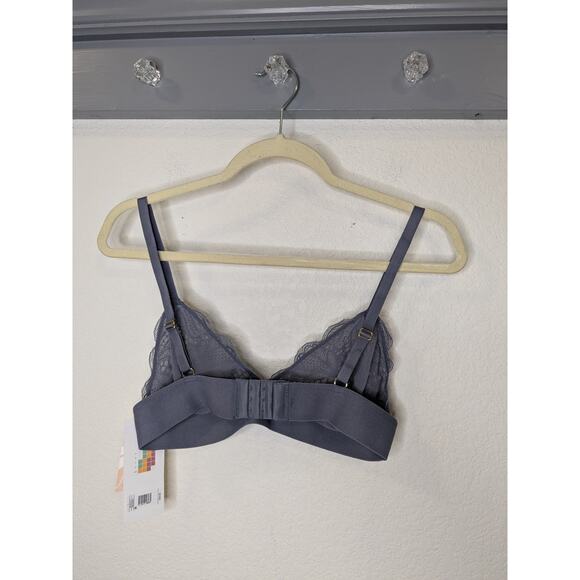 Lively All You Gray Lace Wireless Unpadded T Shirt Bra Womens Size Large - Picture 2 of 9
